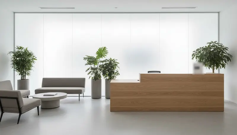 Reception of a small company office in Dubai